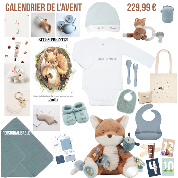 Calendrier de l'avent grossesse Petit coeur salé | Cadeau de grossesse original