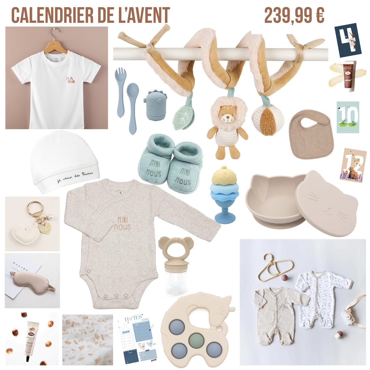 Calendrier de l'avent bébé arrive bientôt Petit coeur salé | Cadeau de grossesse original