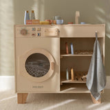 Machine à laver en bois FSC avec évier – Édition limitée 🧺 LITTLE DUTCH
