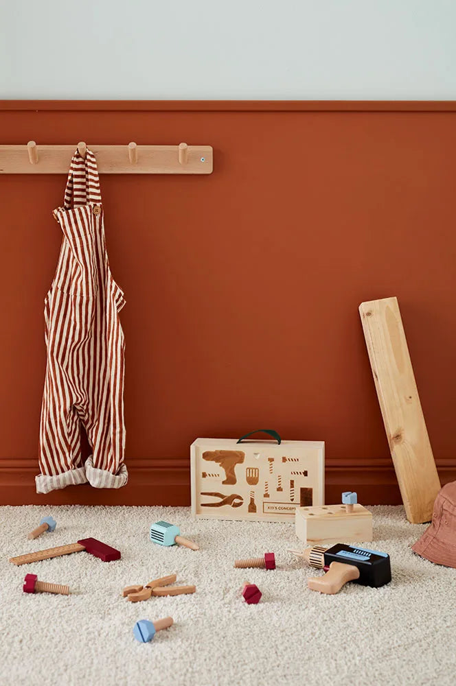 Mallette à outils enfant en bois FSC – kit bricolage dès 3 ans