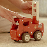 Camion de pompiers en bois FSC – Jouet d’éveil et jeu de rôle LITTLE DUTCH