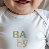 Bodie bébé brodé Olive MARINE HEART BRODERIE