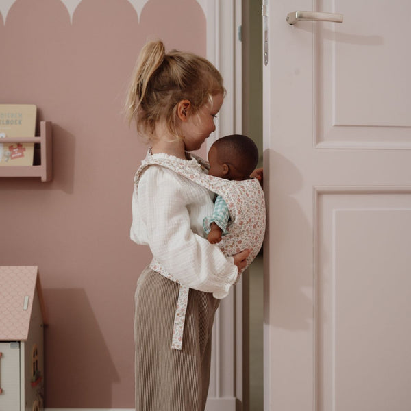 Porte-bébé pour Poupée Fleuri – Jeu d’Imitation pour Enfant