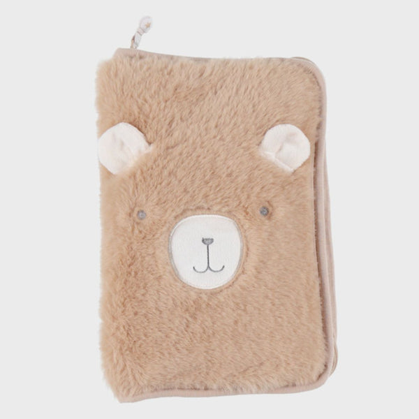 Protège carnet de santé fausse fourrure camel - Lily