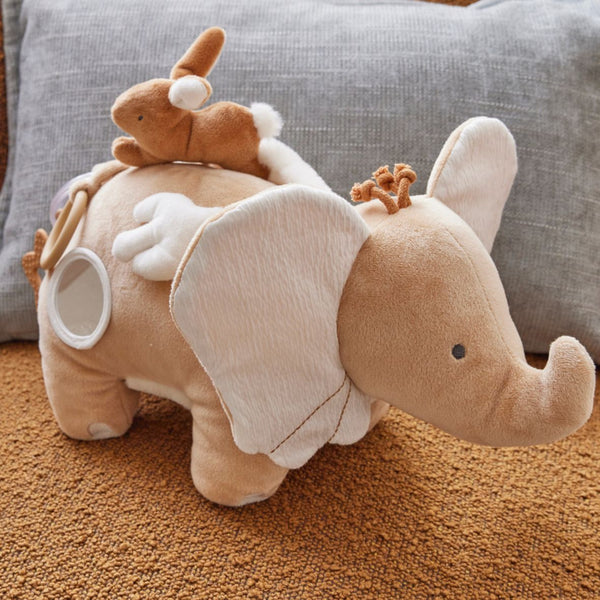 Peluche d'activités Bali en Veloudoux® et mousseline, caramel