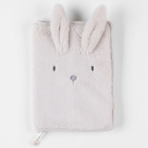 Protège carnet de santé, fausse fourrure - Moka