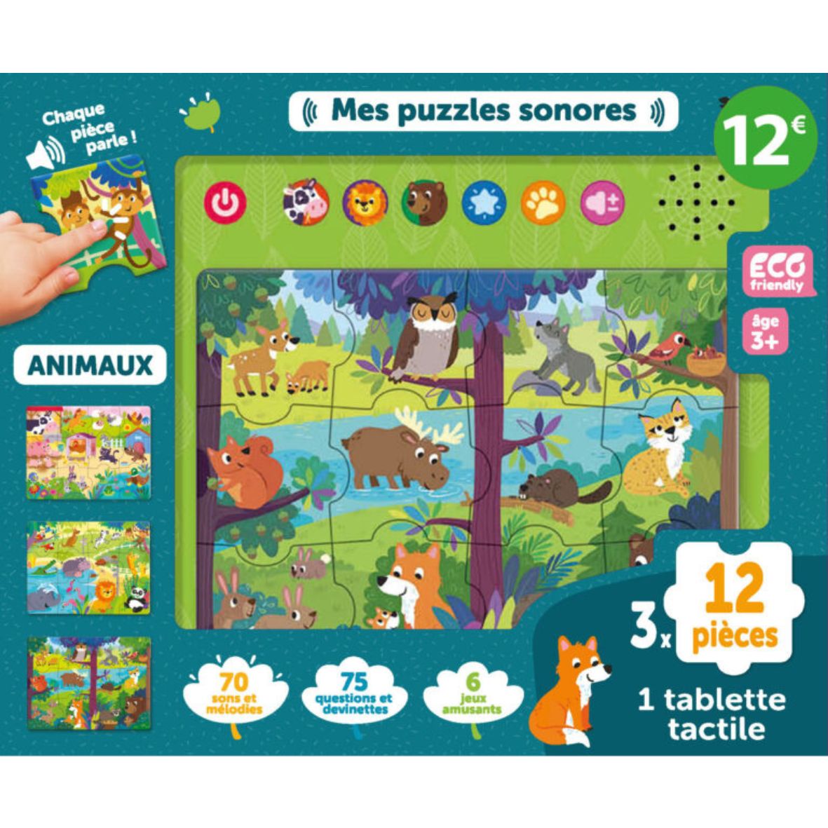 Mes puzzles sonores - Les animaux 1 2 3 SOLEIL