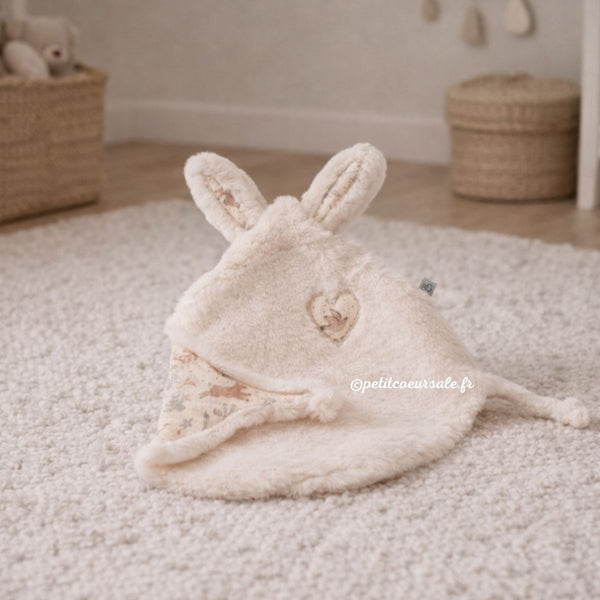 Doudou lapin bébé ultra doux – Doudou plat Jardin Enchanté BB & CO