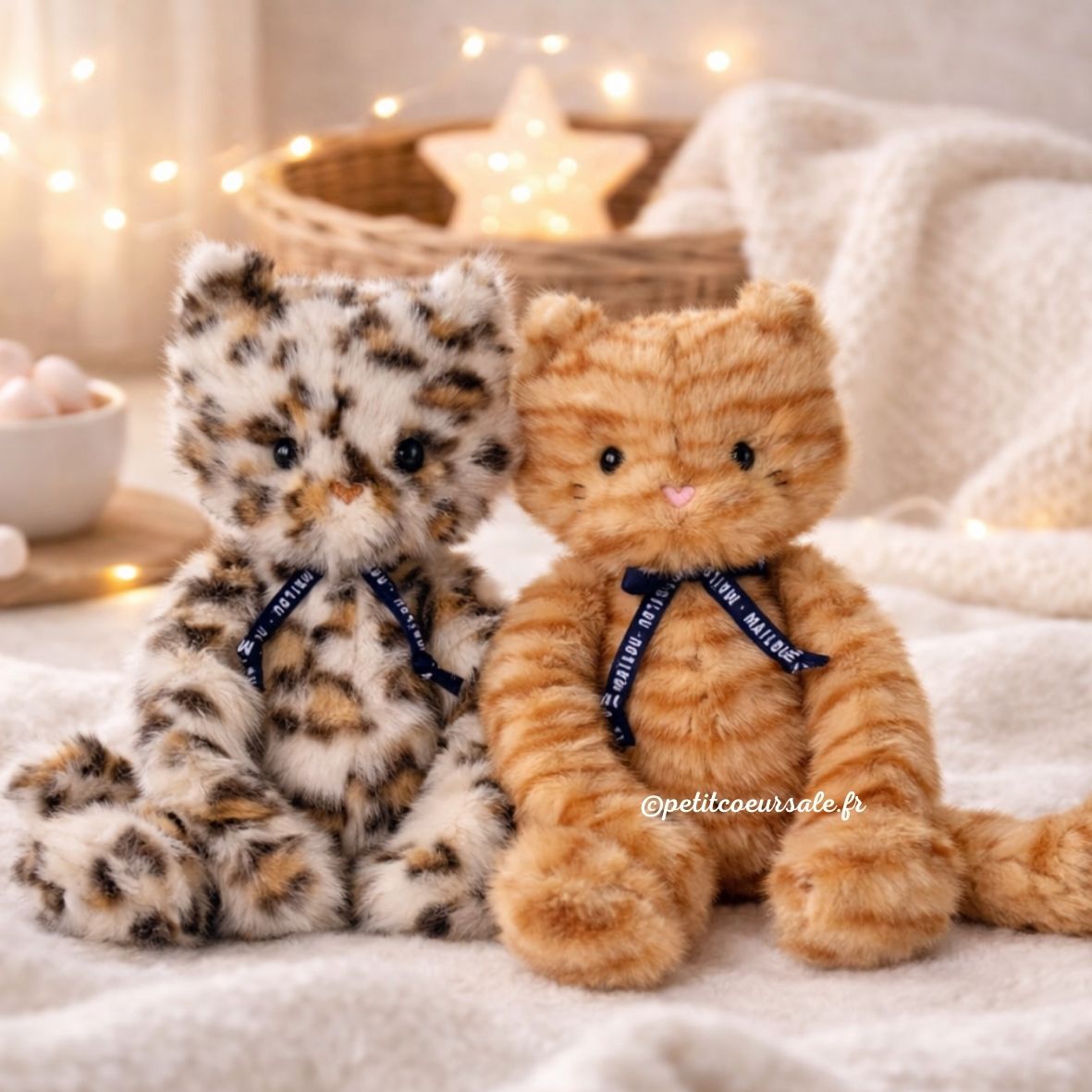 Peluche chat Léo Chat Méloé fabriquée en France – 37 ou 56 cm Maïlou MAÏLOU