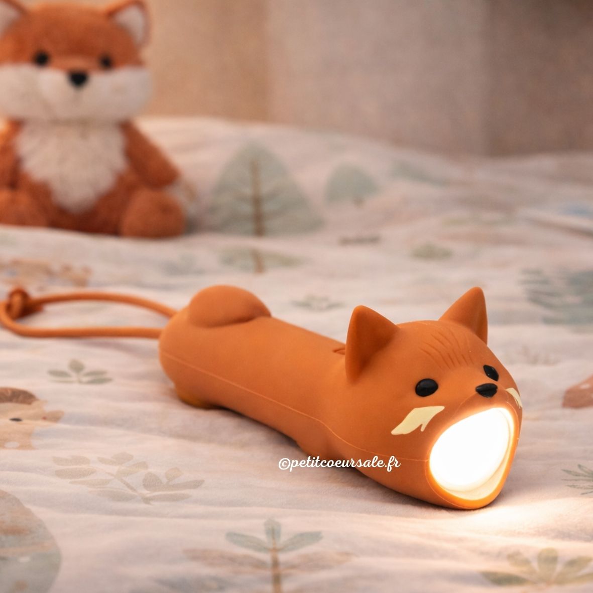 Lampe torche enfant renard rechargeable