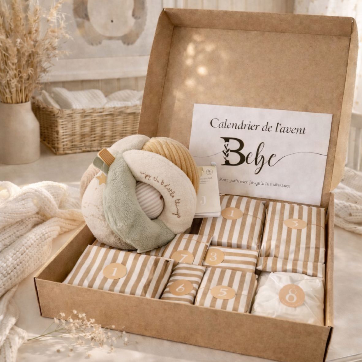 Calendrier de l’avent en attendant bébé Petit coeur salé | Cadeau de grossesse original