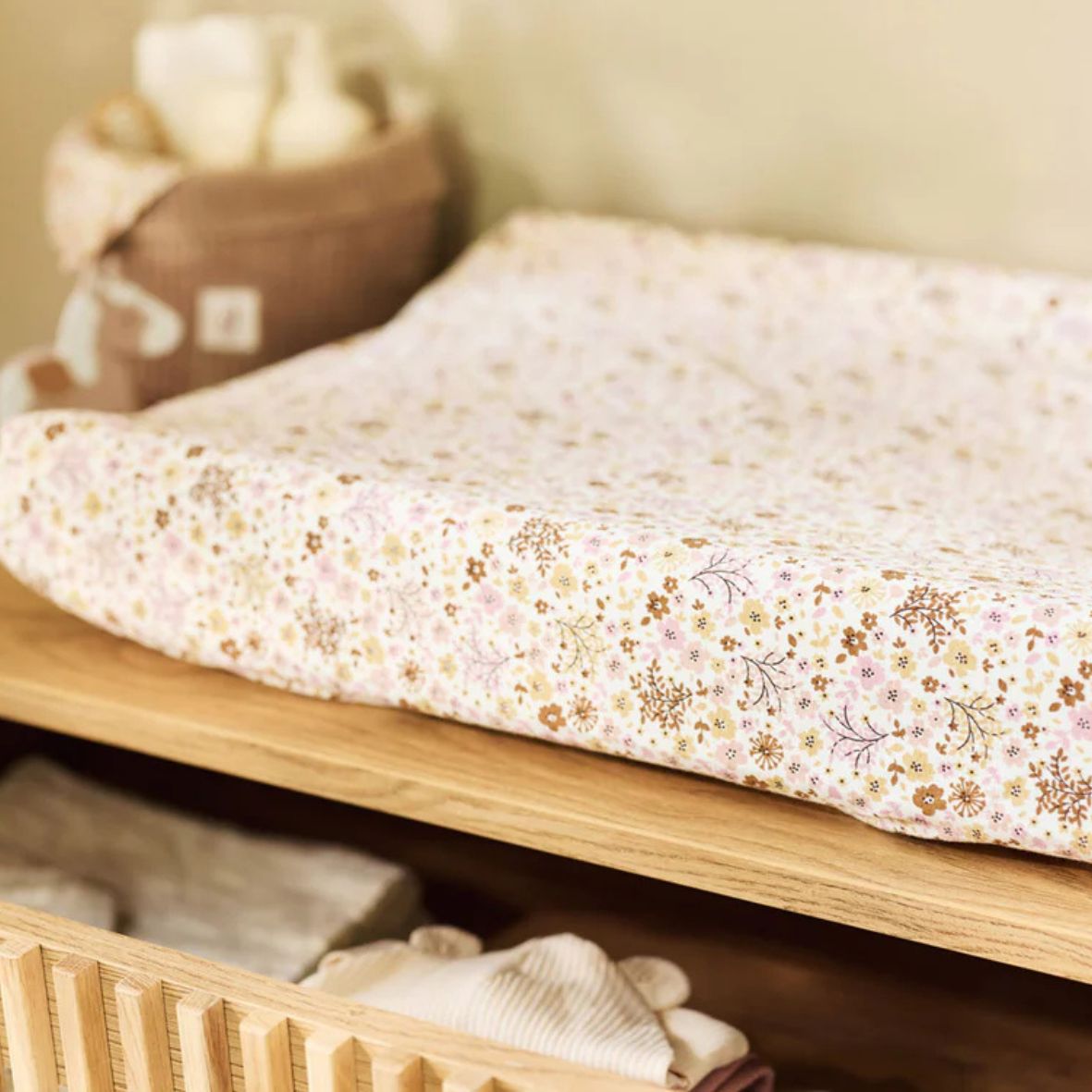 Housse matelas à Langer Jersey 50x70cm - Flower Fairies
