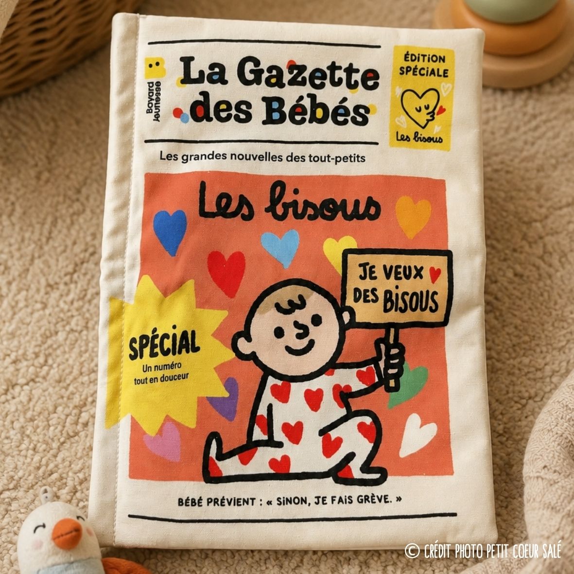 La Gazette des Bébés « Les Bisous » – Livre d’éveil en tissu – Bayard Jeunesse BAYARD JEUNESSE
