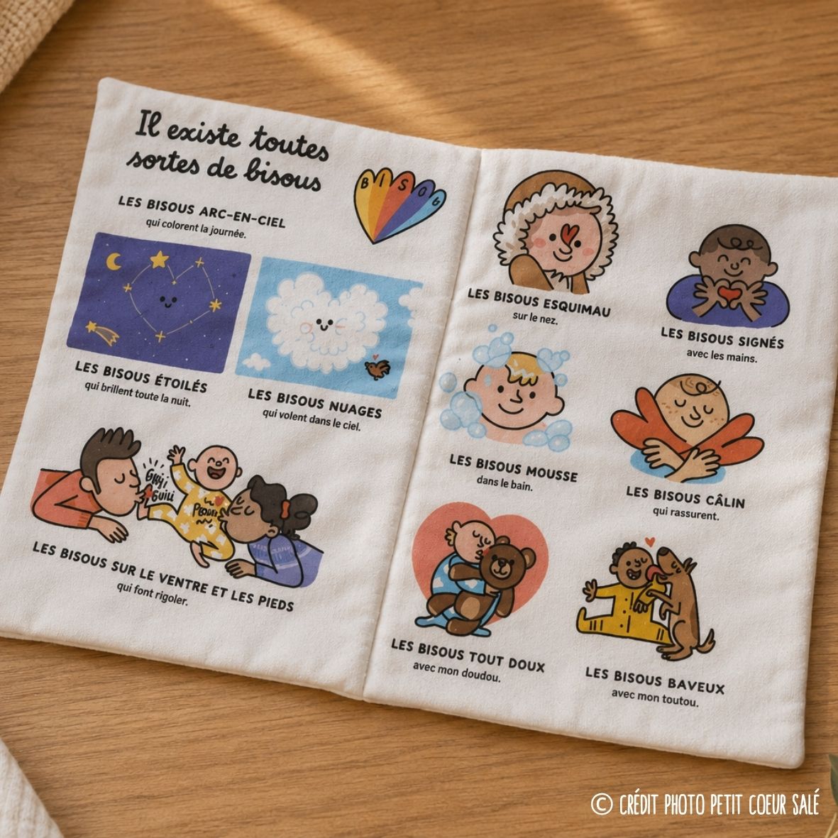 La Gazette des Bébés « Les Bisous » – Livre d’éveil en tissu – Bayard Jeunesse BAYARD JEUNESSE