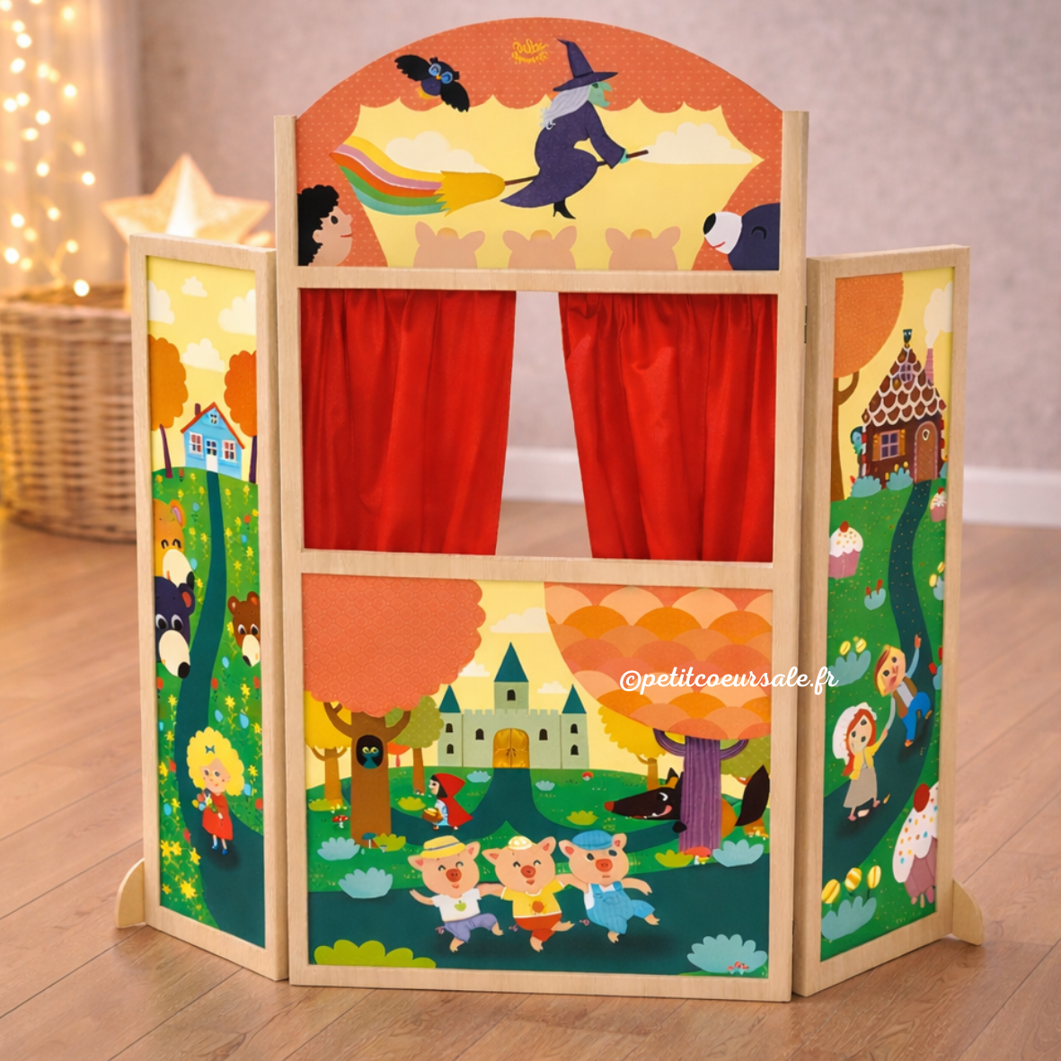 Théâtre de marionnettes en bois enfant – Les Contes VILAC