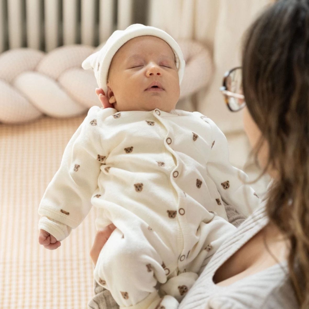Kit naissance 6 pièces « Ours Moka » – Première tenue bébé – 1 mois TROIS KILOS SEPT
