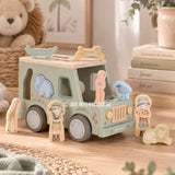 Boîte à formes voiture de safari en bois Safari Friends – jeu éducatif enfant LITTLE DUTCH