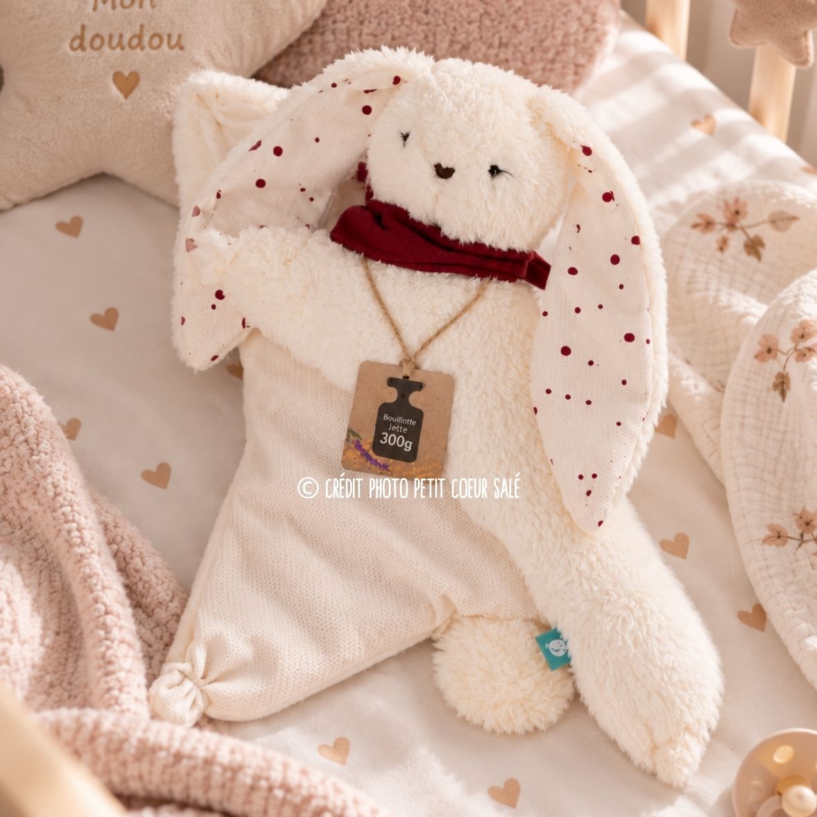 Doudou bouillotte lesté Lapin écru myHummy myHummy