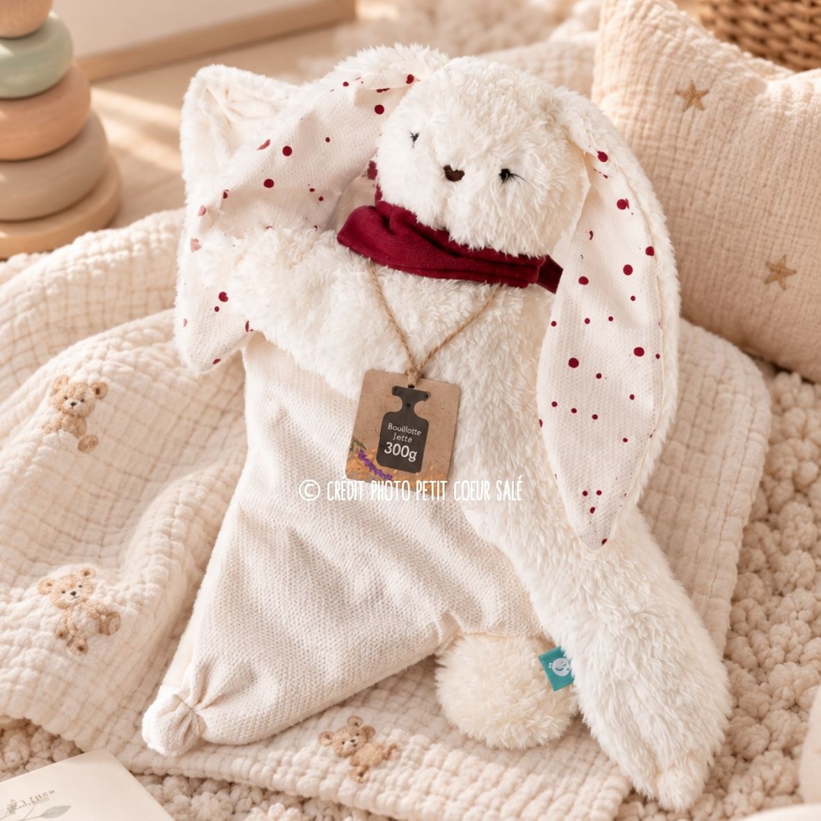 Doudou bouillotte lesté Lapin écru myHummy myHummy