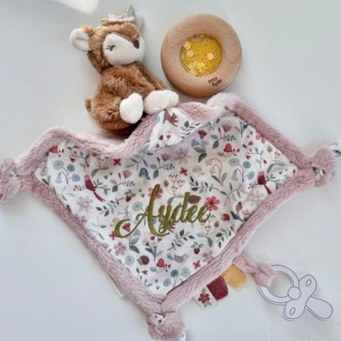 Doudou carré faon - Fairy Garden LITTLE DUTCH