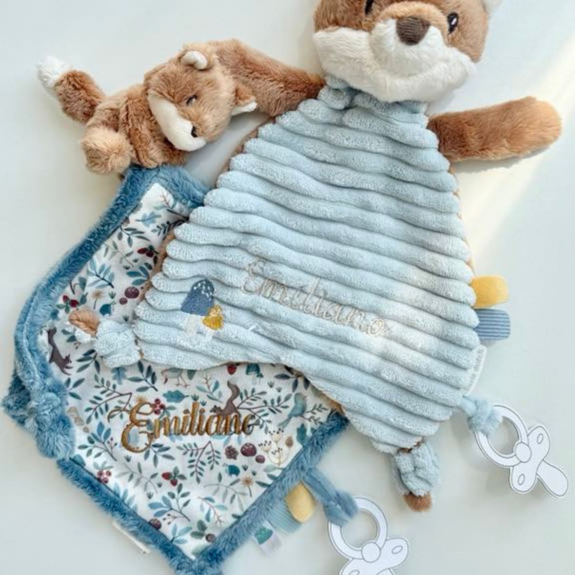 Doudou carré renard - Forest Friends LITTLE DUTCH