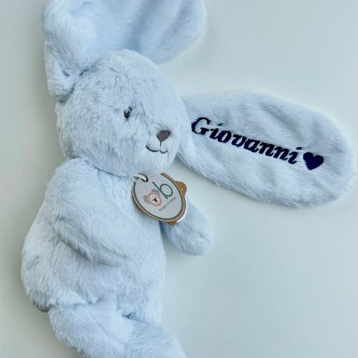 Peluche lapin bleu ciel OB DESIGN