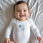 Bodie bébé brodé Nuances océan MARINE HEART BRODERIE