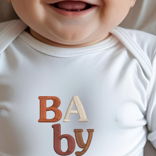 Bodie bébé brodé AUTOMNE MARINE HEART BRODERIE