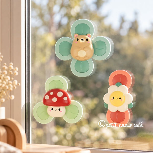 Spinners sensoriels à ventouse Woodland – Lot de 3 – Dès 6 mois TIGER TRIBE