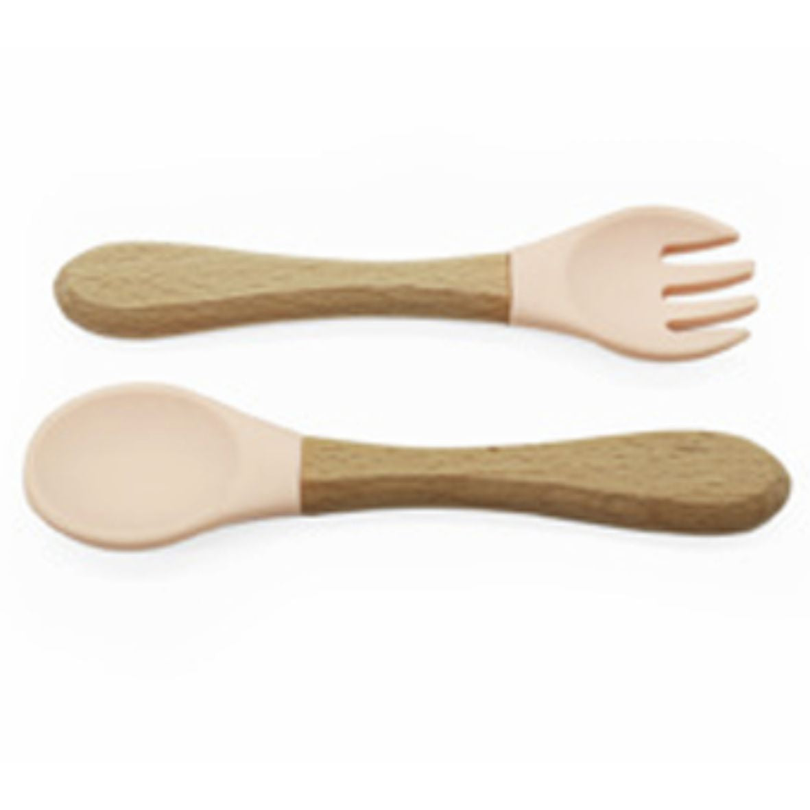 Couverts bois et Silicone flesh corail