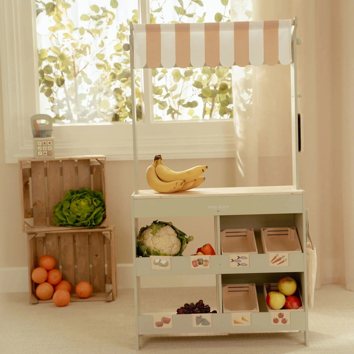 Marchande en bois FSC – Étal de marché & café LITTLE DUTCH