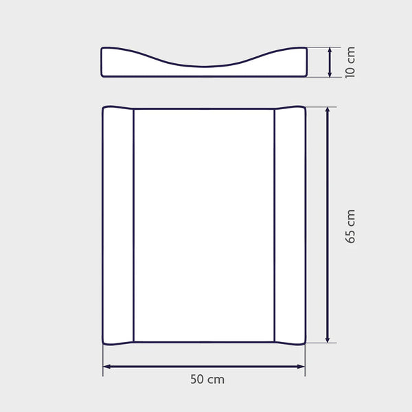 Matelas à langer bébé 50x65 cm – bords vagues sécurisés Farm JULIUS ZOLNER
