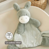 Mini doudou Âne LouLou – 25 cm – Vert tilleul – Nattou NATTOU