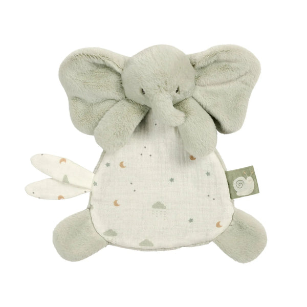 Mini doudou Éléphant LouLou – 25 cm – Vert tilleul & écru – Nattou NATTOU