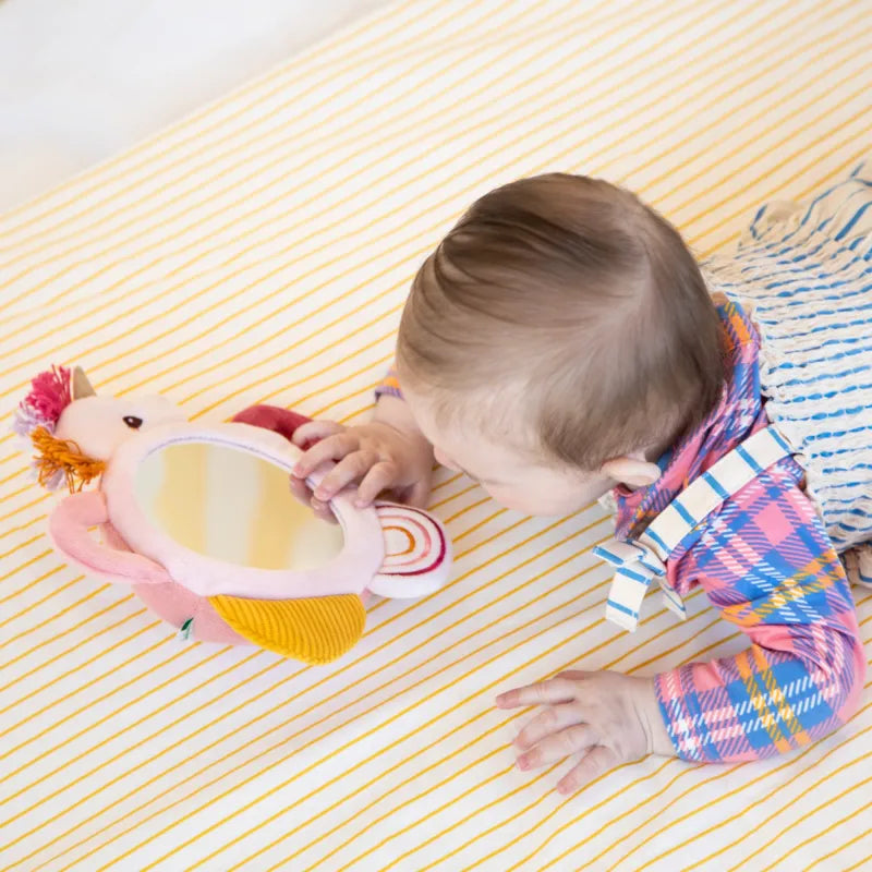 Miroir d’éveil Lena la Licorne – miroir sensoriel bébé dès 6 mois liliputiens