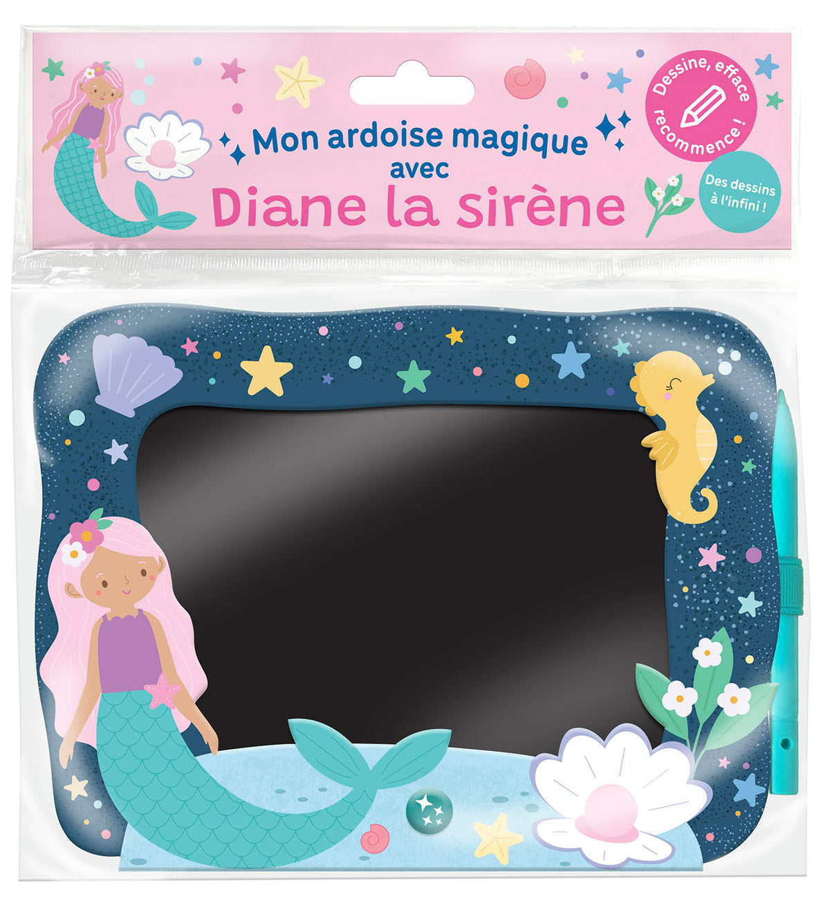 Mon ardoise magique avec Diane la Sirène – Dessine, efface, recommence ! AUZOU
