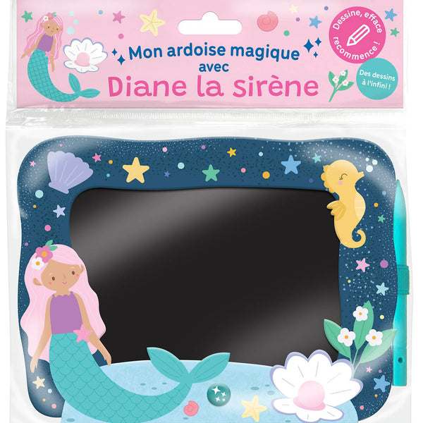 Mon ardoise magique avec Diane la Sirène – Dessine, efface, recommence ! AUZOU