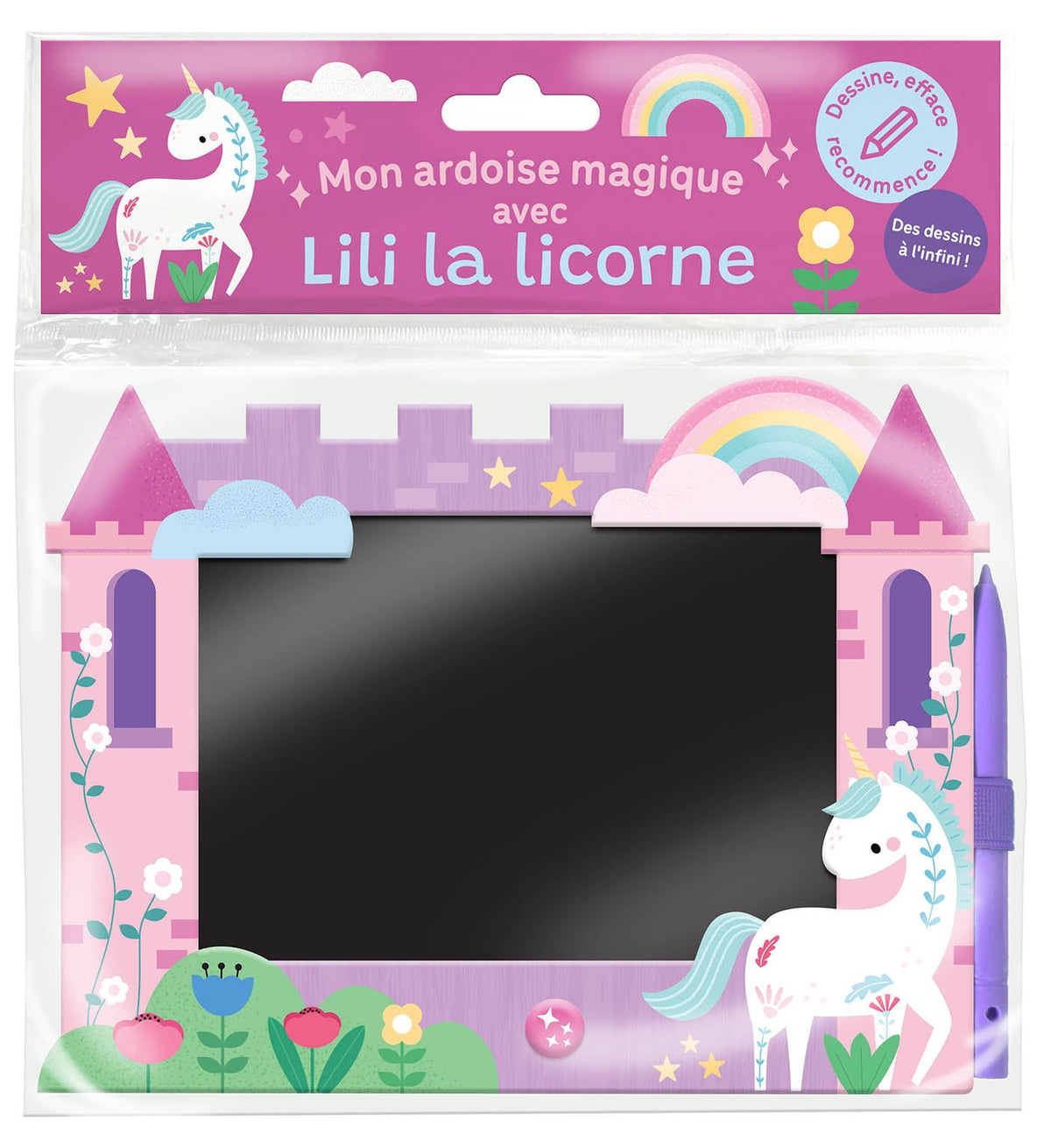 Mon ardoise magique avec Lili la Licorne – Dessine, efface, recommence ! AUZOU