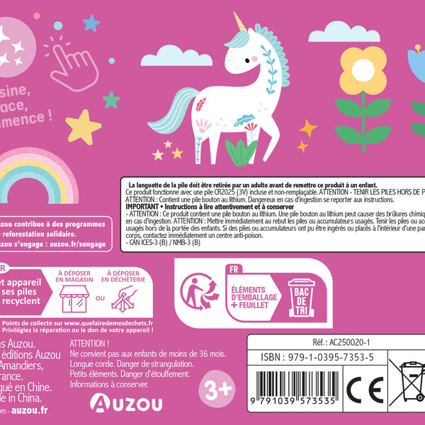 Mon ardoise magique avec Lili la Licorne – Dessine, efface, recommence ! AUZOU