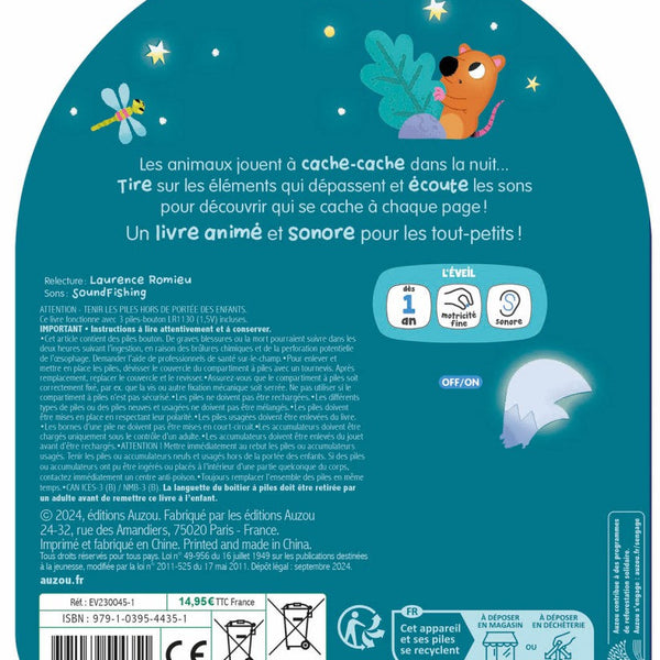 Mon coucou sonore - Qui se cache dans la nuit ? AUZOU