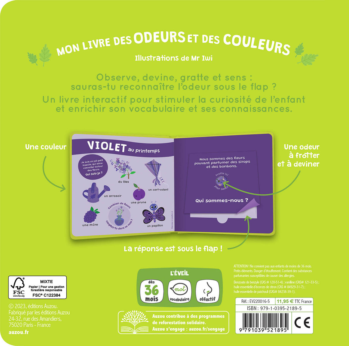 Mon livre des odeurs et des couleurs - Les saisons AUZOU