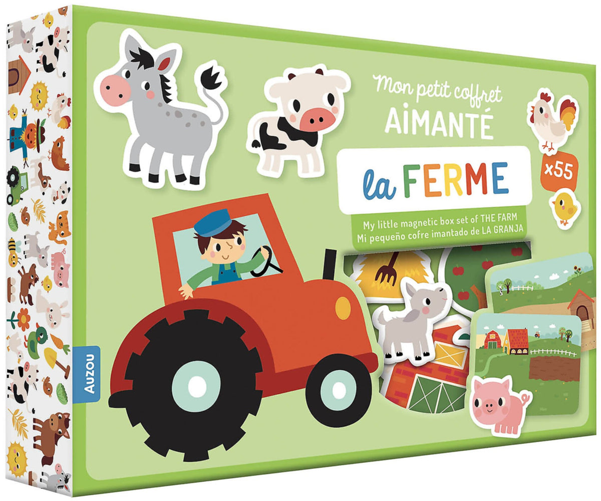 Mon petit coffret aimanté – La ferme – Dès 3 ans AUZOU