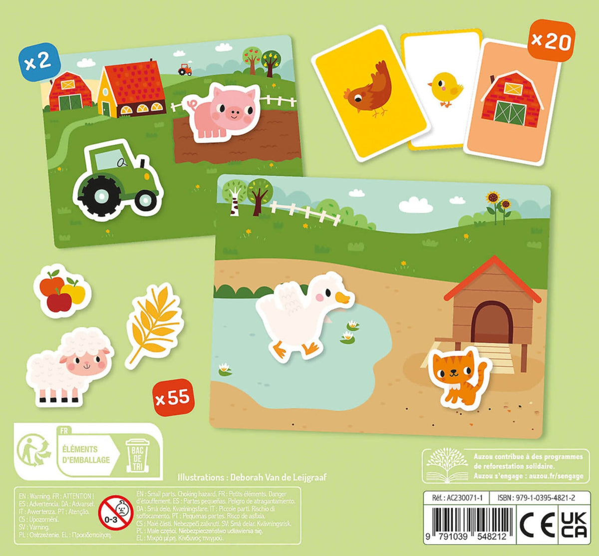 Mon petit coffret aimanté – La ferme – Dès 3 ans AUZOU