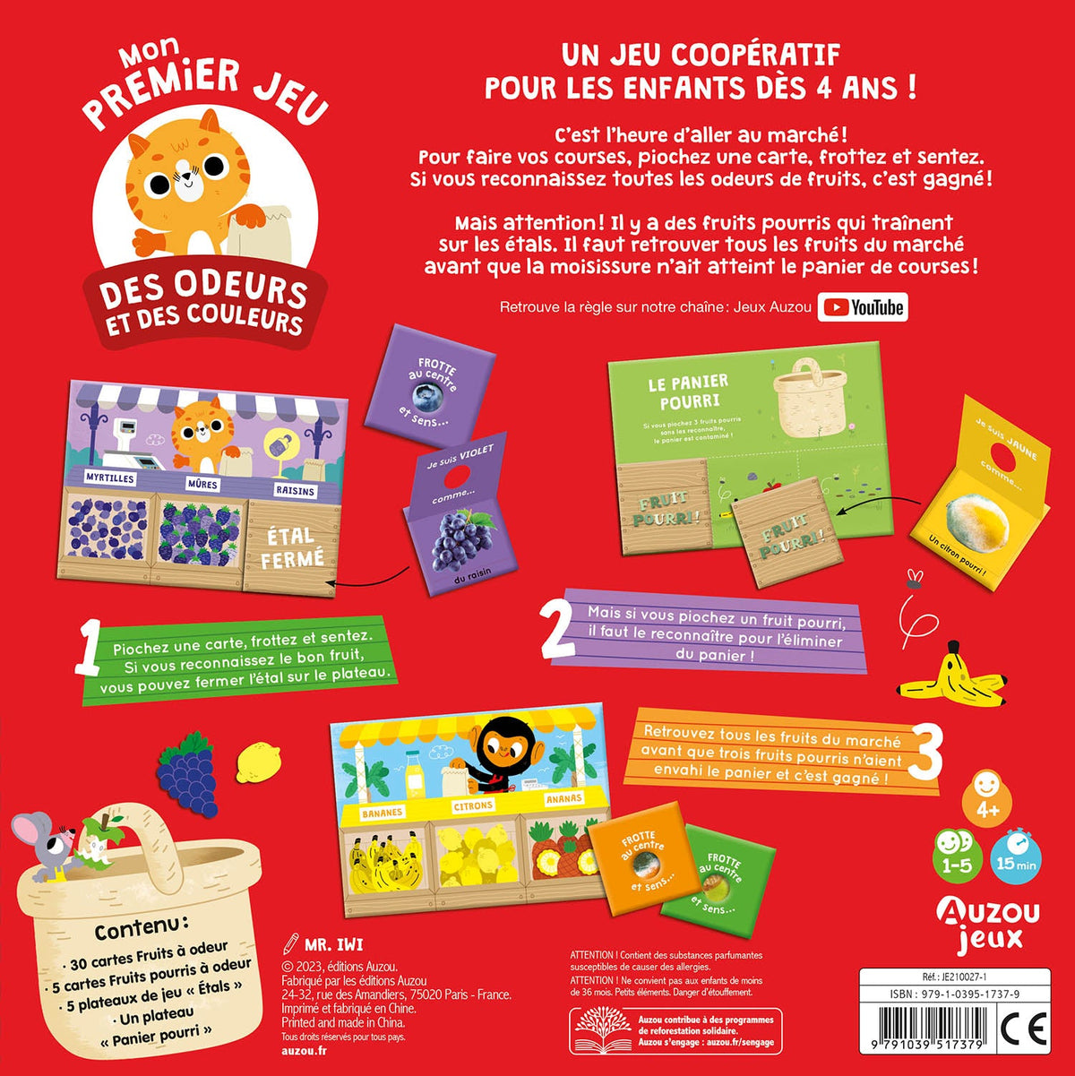Mon premier jeu des odeurs et des couleurs – Jeu sensoriel dès 3 ans AUZOU
