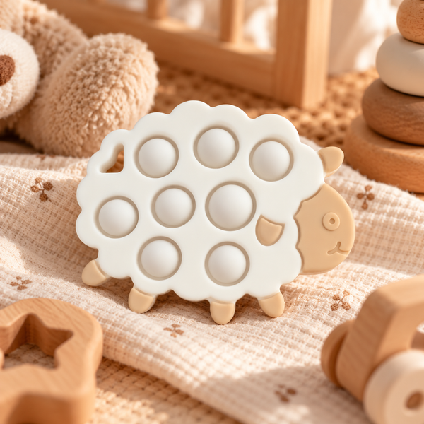Jouet pop-it Silicone mouron blanc GMLB