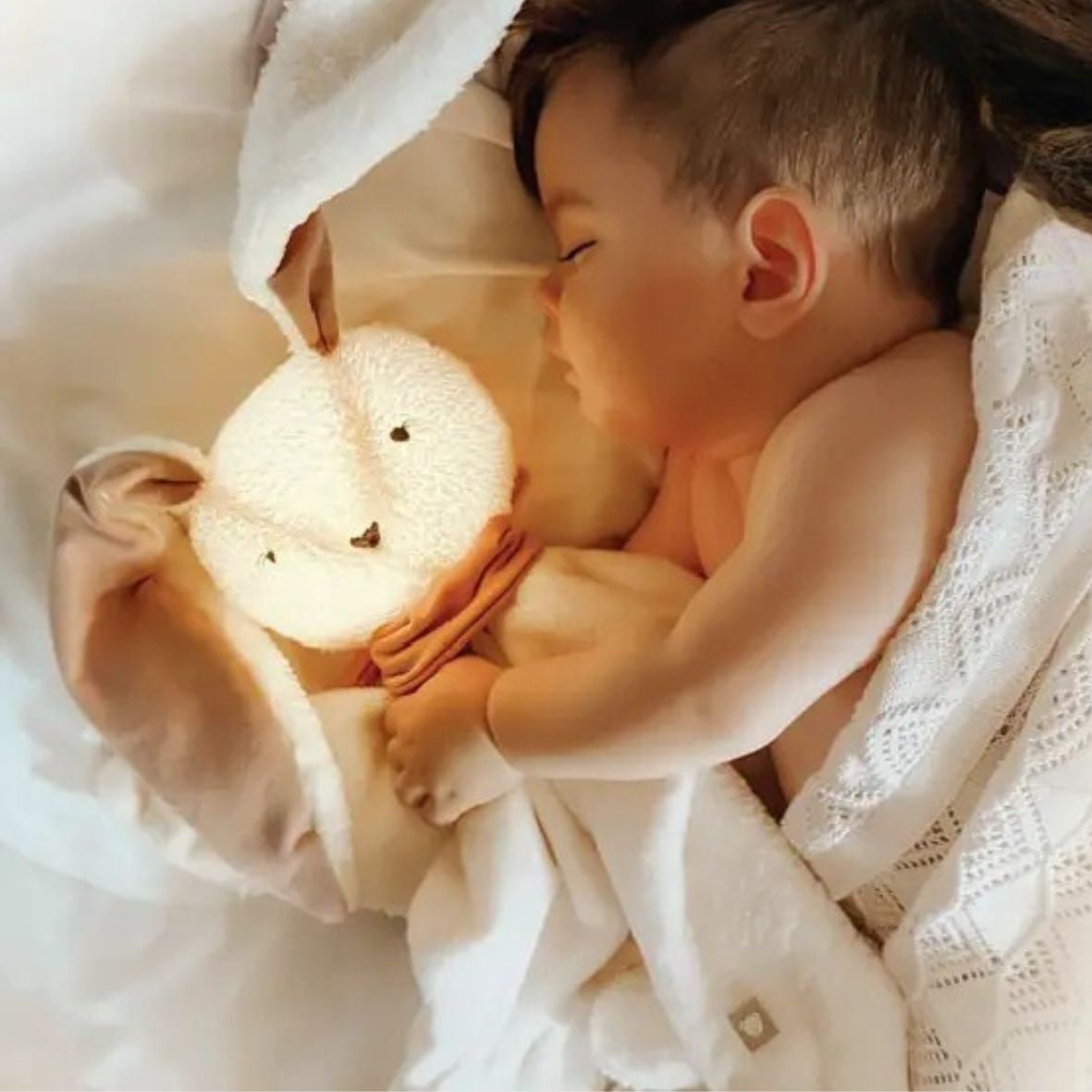 MyHummy doudou lapin plat 5en1 veilleuse MUHYMMY