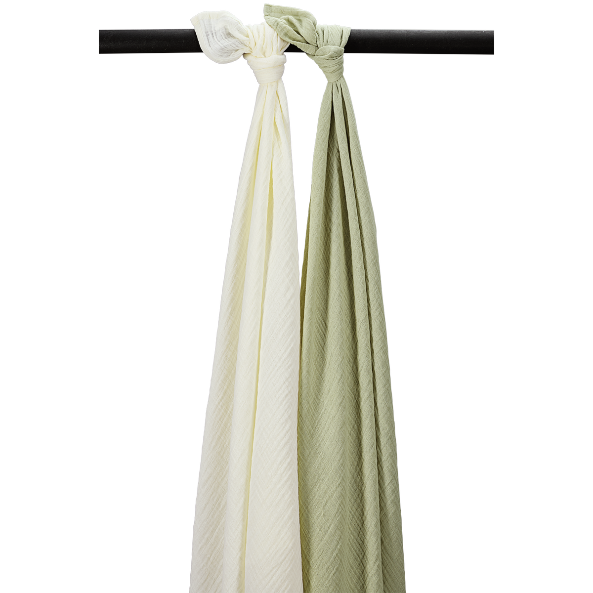 Lot de 2 langes NATURAL SOFT OLIVE 120x120cm MEYCO BABY