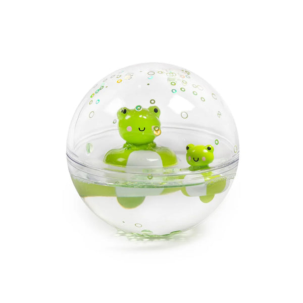 Découvrez les balles sensorielles Petit Boum Happy Bubbles Froggies 🐸 ! Parfaites pour le bain, elles stimulent les sens et la motricité fine de bébé avec paillettes et couleurs magiques.