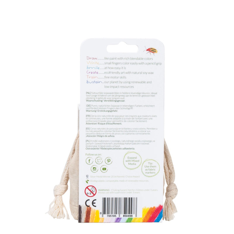 CRAYONS DE CIRE couleurs 1 sac de coton (dès 3 ans)