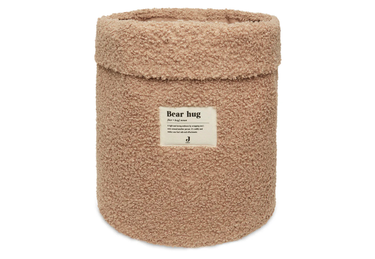 panier rangement bébé bouclé biscuit